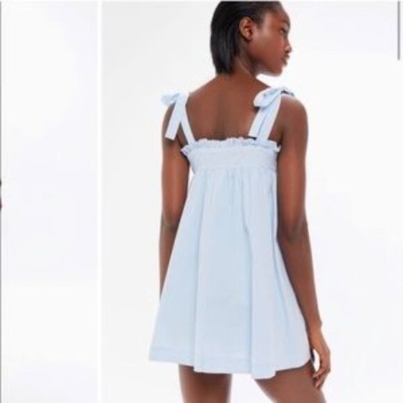 HOST PICK Urban Outfitters Baby Blue Babydoll Minidress size Small - Picture 2 of 12